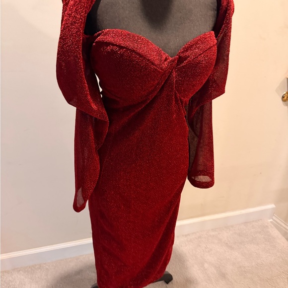 REBDOLLS size 3x Red Glitter Dress (worn once) - Picture 6 of 7